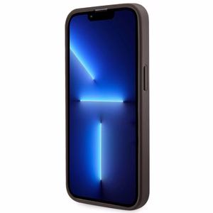 Guess GUHMP13XP4RPSW iPhone 13 Pro Max 6.7 ruskea/ruskea suojakuori 4G Printed Stripes MagSafe