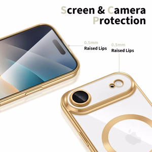 Tech-Protect MagFlex MagSafe Suojakuori iPhone 17 Air:lle - Läpinäkyvä Kultainen