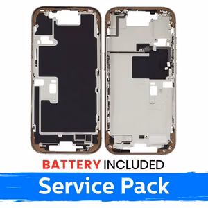 Apple iPhone 16 Pro keskikehysrunko + akku / Aavikkotitaani / (Huoltopakkaus)