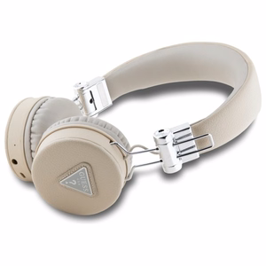 Guess Bluetooth on-ear kuulokkeet ENC GUBH70PGTSPSE beige/beige uurrettu Classic Round Shape