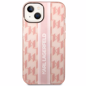 Karl Lagerfeld KLHCP14MHKLSPCP iPhone 14 Plus 6.7 "kovakotelo vaaleanpunainen / vaaleanpunainen Mono pystysuora raidoitus
