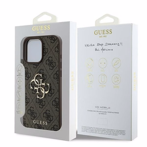 Guess case for iPhone 16 Pro 6,3" GUHCP16L4GMGBR 4G Big Logo brown