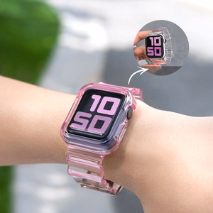Silicone Band Strap Bracelet Case Strap Light Set for Apple Watch 40mm - Red