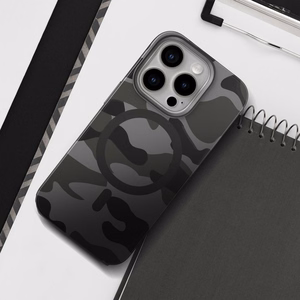 Suojakuori iPhone 16 PLUS:lle Forcell F-Protect Levels Dual Layer 4D MagSafe-yhteensopiva Military Drop-Test black camo