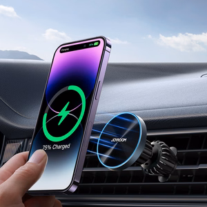 Wireless car charger+holder Joyroom (JR-ZS240 Pro) Magnetic (MagSafe 15W) for using on ventilation grille black