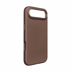 Puro Icon Mag Pro nestesilikoninen Suojakuori iPhone 17 Air:lle, MagSafe -yhteensopiva, kamerasuojauksella ja alumiinipainikkeilla - ruskea