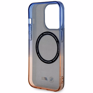 BMW BMHMP14LHTGE Suojakuori iPhone 14 Pro 6.1" harmaa/harmaa hardcase Gradient Bumper MagSafe