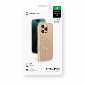 AmazingThing Titan Pro Mag Suojakuori magneettisella renkaalla iPhone 16 Pro:lle - Rose Gold