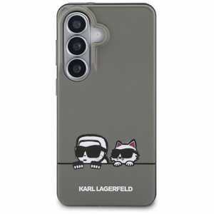 Karl Lagerfeld suojakuori IML Peekaboo Karl ja Choupette MagSafe Samsung Galaxy S26:lle musta