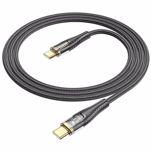 Hoco USB-C - USB-C -kaapeli 3A 60W 1,2 m U121 - musta