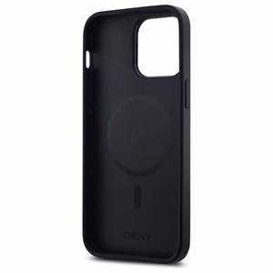DKNY Plain Logo MagSafe iPhone 14 Pro Max:lle Suojakuori - Musta