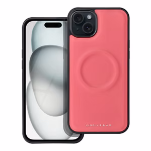 ROAR MAG MORNING suojakuori iPhone 15 Plus:lle kuuma vaaleanpunainen