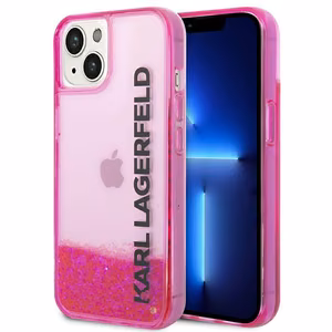 Karl Lagerfeld Nestemäinen Glitter Elong Case iPhone 14 Plus - vaaleanpunainen