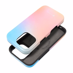 Suojakuori iPhone 15 PRO:lle Forcell F-Protect Mirage MagSafe-yhteensopiva Military Drop-Test vaaleanpunainen sininen