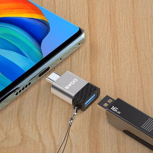 BWOO adapteri USB - USB-C harmaa OTG BZ-35