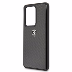 Ferrari Carbon Heritage Suojakuori Samsung Galaxy S20 Ultralle - musta