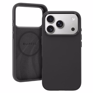 Liavec Silky suojakuori metallisella kamerakehyksellä Iphone 17 Pro Max -puhelimelle musta