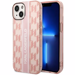 Karl Lagerfeld KLHCP14MHKLSPCP iPhone 14 Plus 6.7 "kovakotelo vaaleanpunainen / vaaleanpunainen Mono pystysuora raidoitus