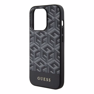 Guess Suojakuori iPhone 14 Pro Max 6,7 GUHMP15XHGCFSEK musta HC MAGSAFE GCUBE PU STRIPE