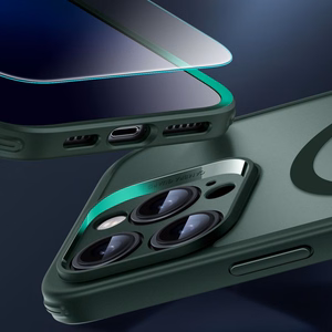 ESR Classic Pro Set Halolock MagSafe suojakuori iPhone 16 Pro Max -puhelimelle - vihreä