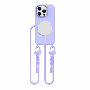 Tech-Protect MagNecklace MagSafe Suojakuori kaulanauhasolmulla iPhone 16 Pro Max:lle - Violetti