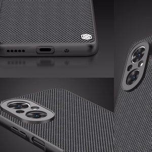 Nillkin Textured Case kestävä vahvistettu kotelo geelirunko ja nylon takaisin Honor 50 SE musta
