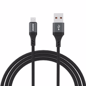 Dudao L3SM USB-A - MicroUSB 3A 1.2 m punottu kaapeli - musta