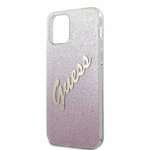 Guess GUHCP12MPCUGLSPI iPhone 12/12 Pro 6.1" pink/pink hardcase Glitter Gradient Script