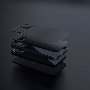 Nillkin Qin Qin Cloth Pro Case Case iPhone 14 Plus kameran kansi Holster kansi Flip Case harmaa