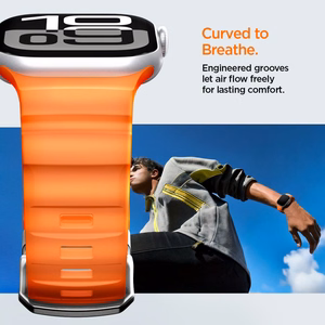 Spigen WBS2 Ranneke Apple Watch 8/9/10/11/SE/Ultra (44/45/46/49 mm) Oranssi