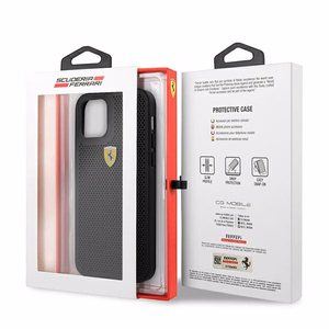 Ferrari FESPEHCP12MBK iPhone 12/12 Pro 6.1" musta/musta kovakotelo On Track rei'itetty