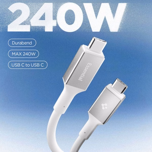 Spigen EB24012CC USB-C Kaapeli 240W 120cm - Valkoinen