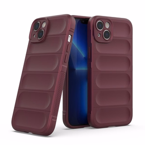 Magic Shield Case tapauksessa iPhone 14 Plus elastinen panssaroitu kotelo viininpunainen