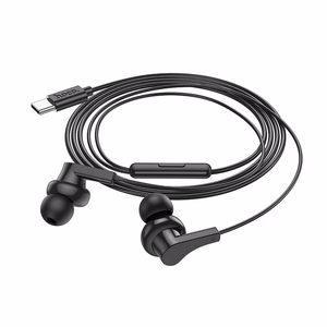 HOCO wire earphones Type C with microphone M114 black
