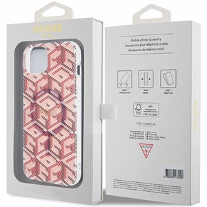 Guess IML GCube MagSafe Suojakuori iPhone 15 Plus / 14 Plus:lle - vaaleanpunainen