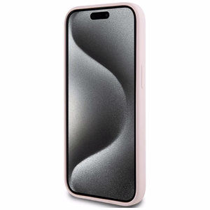 Karl Lagerfeld Silikoninen Karl&Choupette MagSafe iPhone 15:lle Suojakuori - Vaaleanpunainen