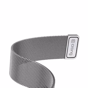 Crong Milano Steel stainless-steel strap for Apple Watch 38 / 40 / 41 / 42 mm, silver