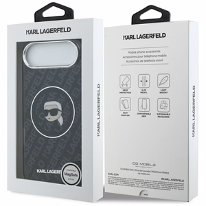 Karl Lagerfeld IML Karl Head Logo MagSafe -suojakuori iPhone 17 Air -mallille, musta