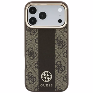 Kotelo mallille IPHONE 18 Pro Max/17 Pro Max MagSafe-yhteensopiva (Stripe Round and Classic Logos 4G) (väri: ruskea)