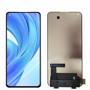 LCD-näyttö Xiaomi Mi 11 Lite 4G/5G / 11 Lite 5G NE kosketusnäytöllä musta ORG