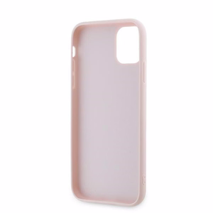 Karl Lagerfeld Diagonal Quilted Script Suojakuori iPhone 11 / Xr:lle - vaaleanpunainen