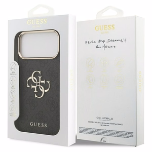 Guess 4G Big 4G Classic Logo -suojakuori iPhone 17 Pro Max - musta ja kulta