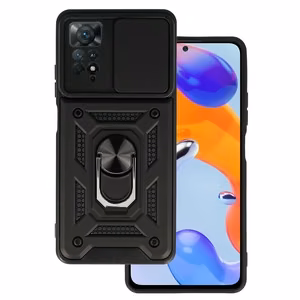 Slide Camera Armor Suojakuori Xiaomi Redmi Note 11 Pro / Note 11 Pro 5G:lle musta