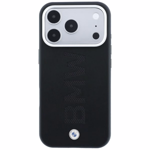 BMW Sign Deboss Quilted Metal Logo MagSafe suojakuori mallille iPhone 18 Pro Max – tummanharmaa