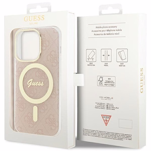 Guess IML 4G MagSafe Suojakuori iPhone 15 Pro:lle - vaaleanpunainen