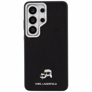 Karl Lagerfeld Saffiano KC Metal Logo MagSafe suojakuori Samsung Galaxy S26 Ultra musta