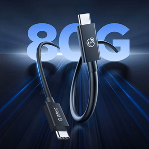 Orico USB4 Thunderbolt5 Kaapeli 80 Gbps 240W USB-C - USB-C 2 m - Musta