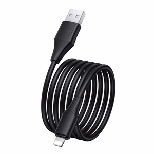 Silikoninen kaapeli USB-A Lightning Hoco 2,4A 1 m X124 musta