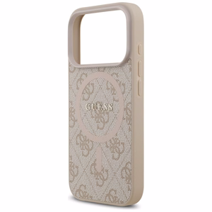 Guess 4G Ring Classic Logo MagSafe-suojakuori iPhone 17 Pro:lle - vaaleanpunainen