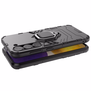 Ring Armor case for Samsung Galaxy S23 armored cover magnetic holder ring black